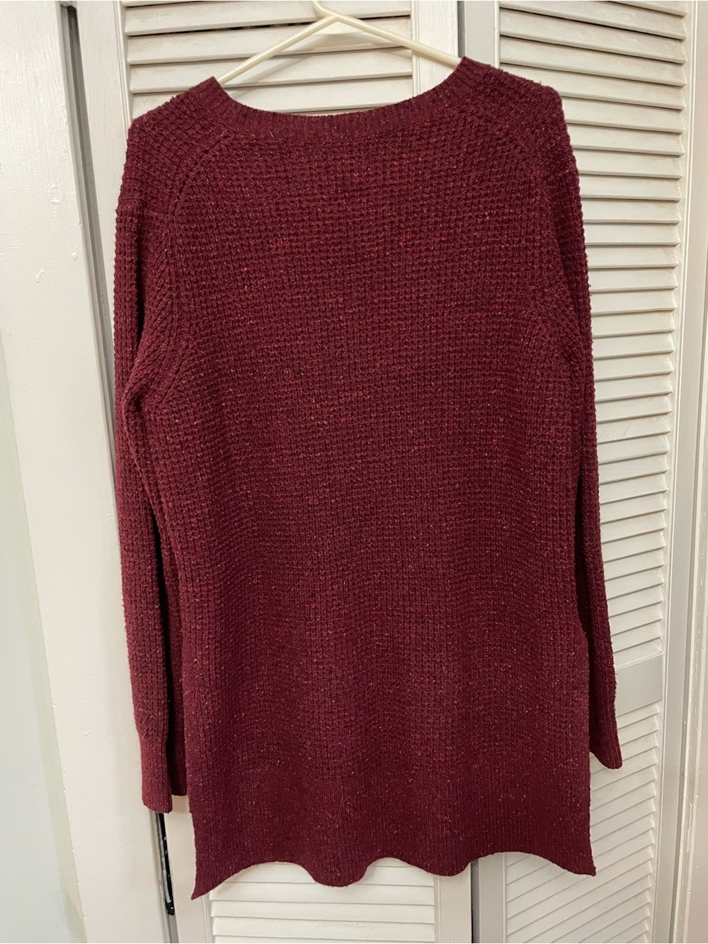 Roots ladies burgundy wool sweater